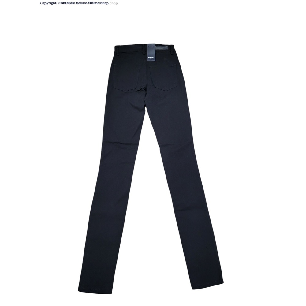 Pieces Accessories Jeans Womens Size XS Regular Medium Waist Black Light Wash De